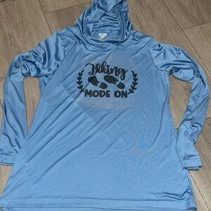 Blue Hiking light weight Hoodie size large